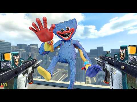 I ESCAPED A CITY FULL OF SCARY HUGGY WUGGY FROM POPPY PLAYTIME EVERYWHERE! | Garry' Mod