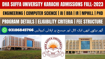 DHA Suffa University Karachi Admissions Fall 2023