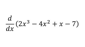 Finding the derivative of a polynomial