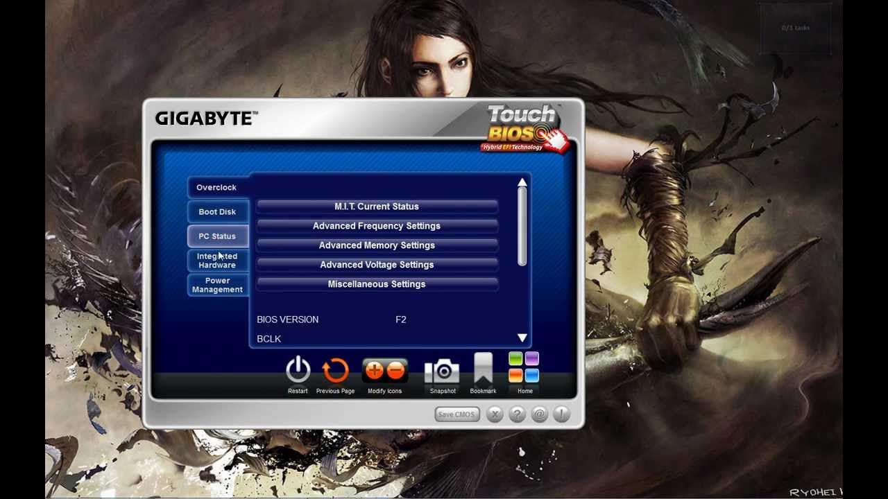 Touch bios
