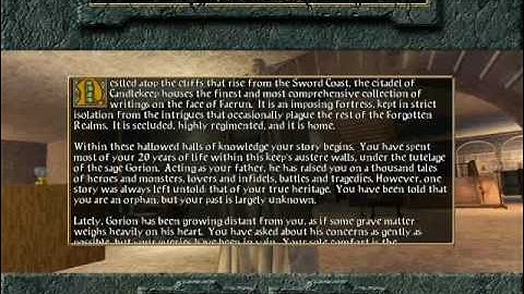 Baldur´s Gate Full Series Playthrough Part 1: The Beginning