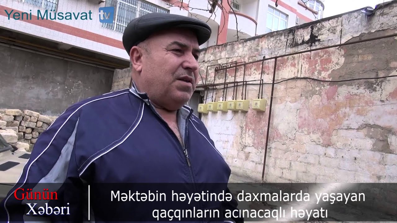 neftekhimik nizhnekamsk Məktəbin həyətində daxmalarda yaşayan qaçqınların acınacaqlı həyatı