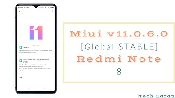 Miui 11.0.6.0 Global [STABLE] Update for Redmi Note 8 | Install Now🔥🔥