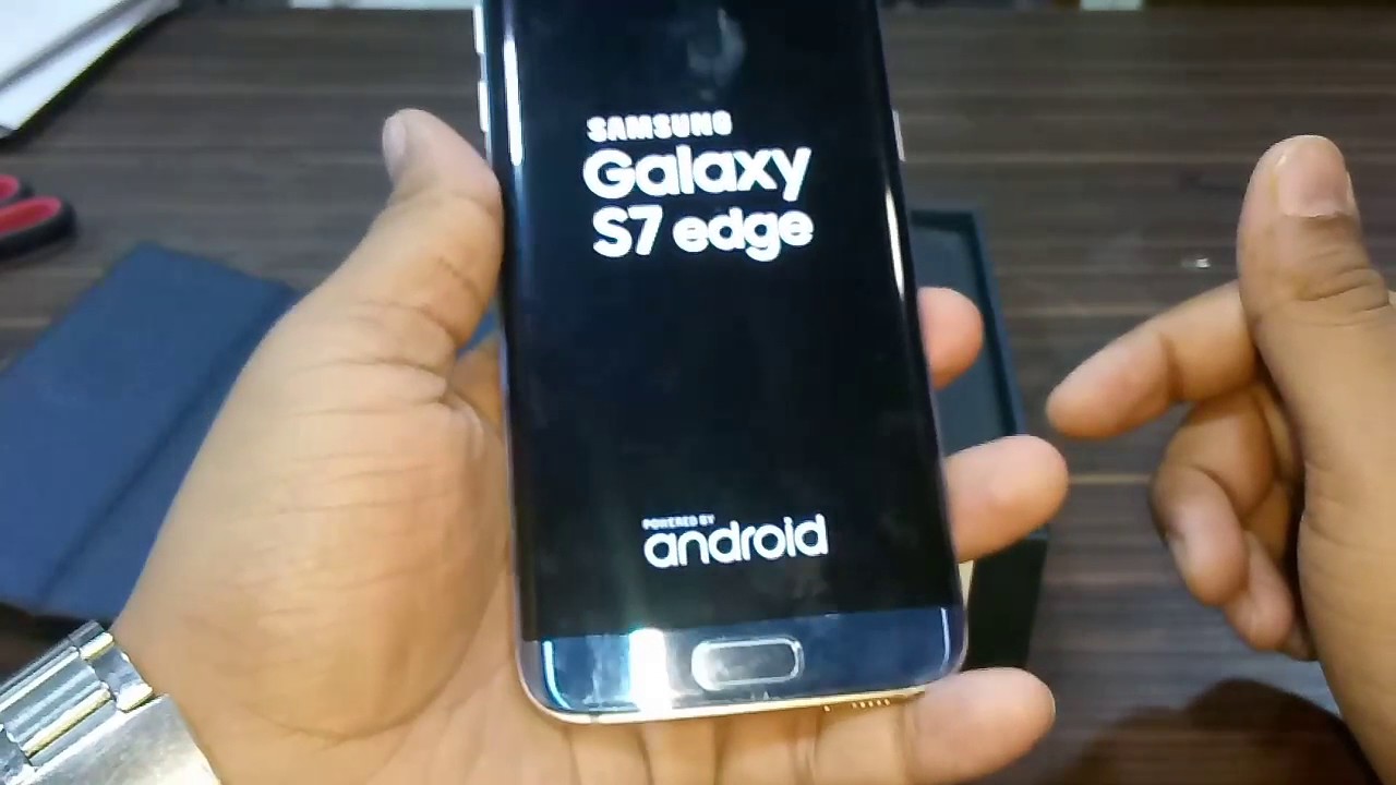 Samsung s7 edge blue coral unboxing.