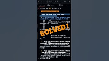 Quick Solution: Please provide a valid cache path error in Laravel #laravel  #codingshorts
