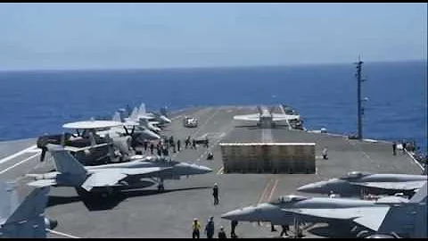 USS Ronald Reagan (CVN 76) flight operations - DayDayNews