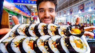 LIVING on TRADITIONAL KOREAN STREET FOOD for 24 HOURS!