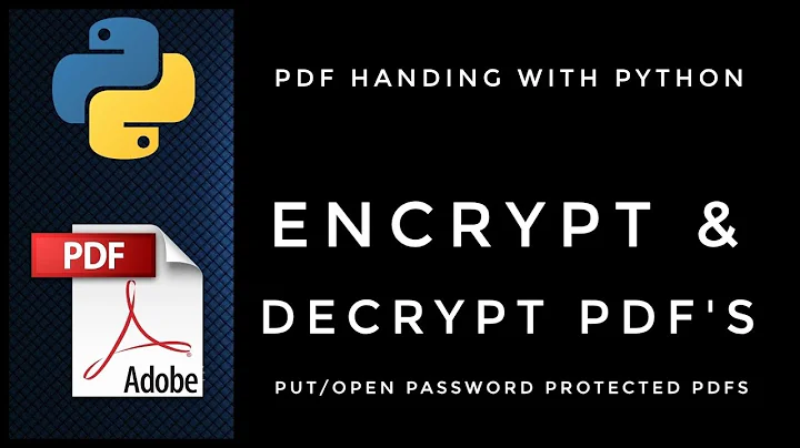 Encrypt & Decrypt PDF files | PDF handling with python | #pyGuru