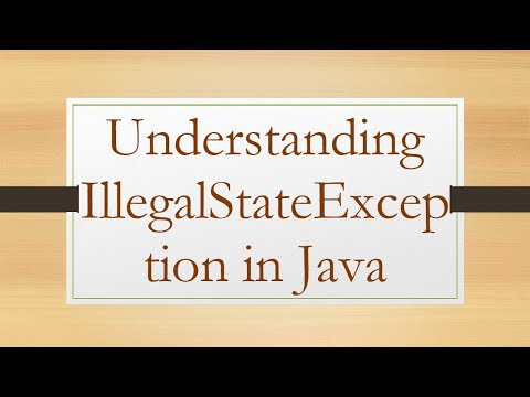 Understanding IllegalStateException in Java