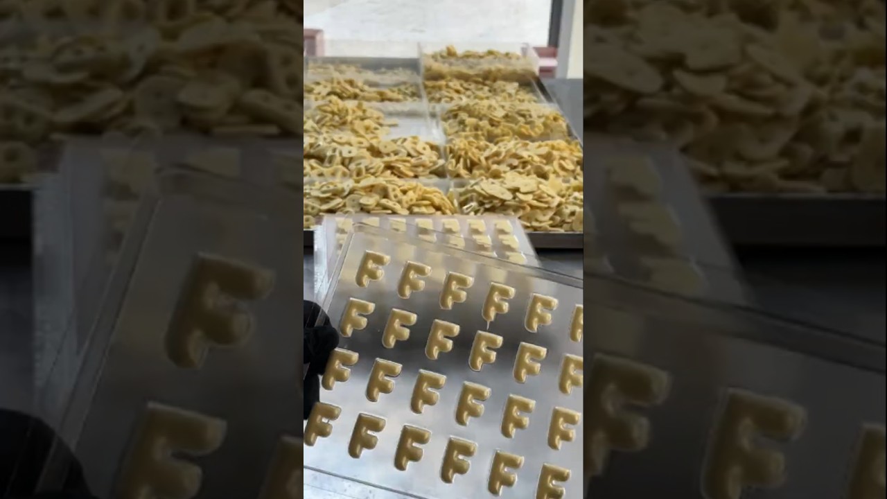 F Shape Chocolate Mould | How to Make Chocolate Letters F 🍫 #Shorts #Chocolate #F #letter #mold