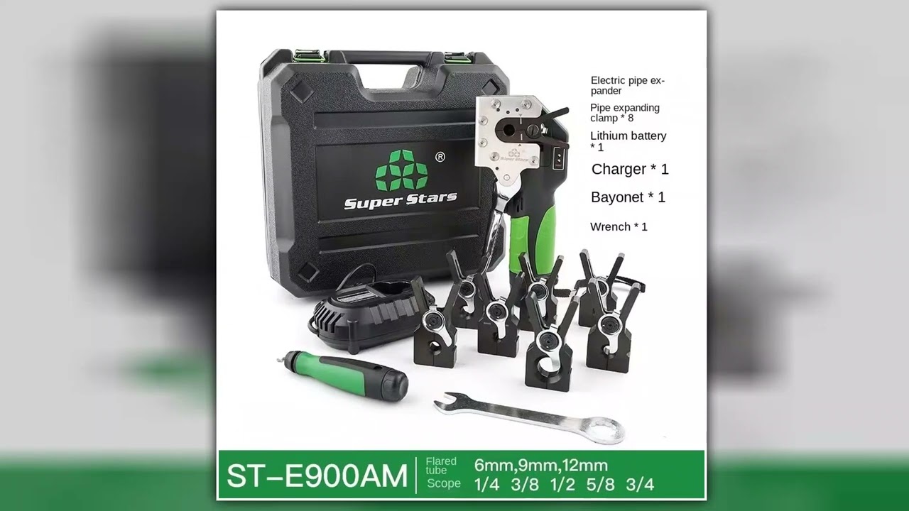 Copper Tube Electric Flaring Tool Kit STE900A Cordless Expander for Automatic Flare Manual Tools Se