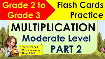 Grade 2–3 Multiplication Flashcards | Moderate Level Drills Part 2