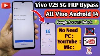 Vivo V25 FRP Bypass | Vivo V25 FRP Bypass Android 14 | All Vivo Android 14 FRP Bypass | NO PC