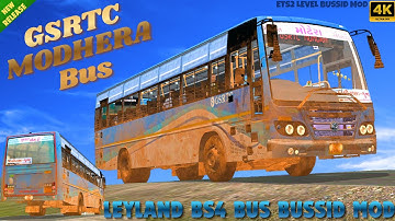 GSRTC Modhera Ashok Leyland Bs4 Bus Mod Download Bus Simulator Indonesia