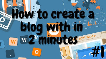 How to create a blog with in 2 minutes l 2020 l tutorial #1 l Easy method l