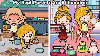 My Real Parents are Billionaires 💲 Golden hair | Toca boca | Toca Life World | Toca sad story