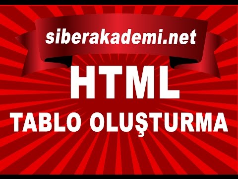 Video: Bir Web Sitesine Tablo Nasıl Eklenir