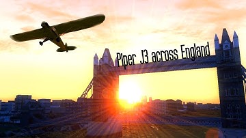 FSX Movie | Flying the Piper J3 across England