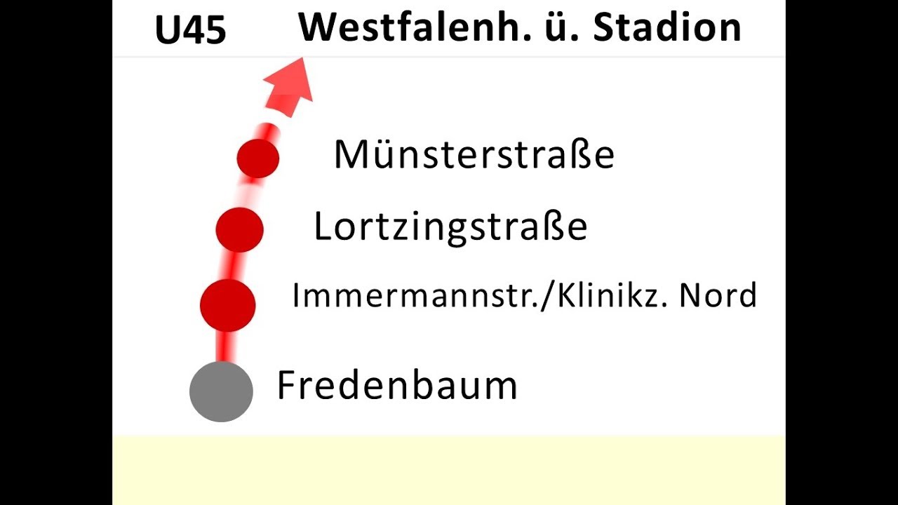 DSW21 Ansagen U45/U46 Fredenbaum - Westfalenhallen - Brunnenstraße