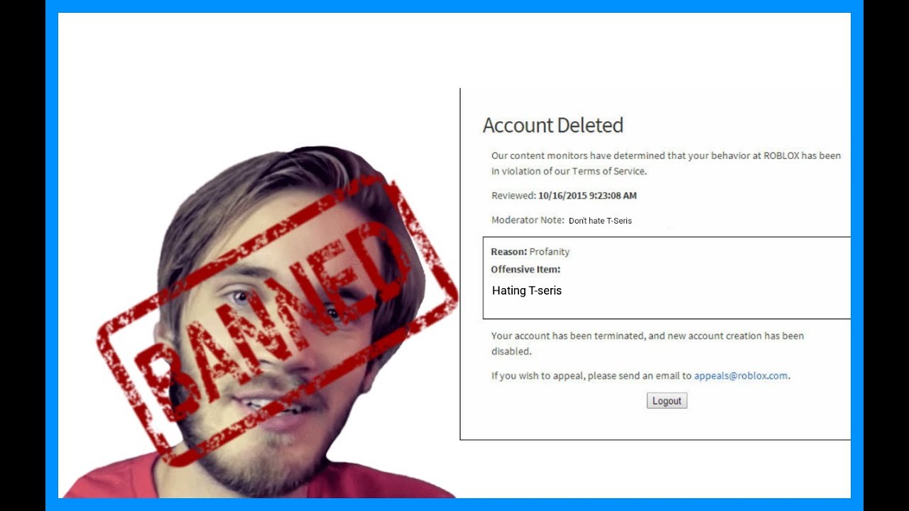 Pewdiepie Was Banned From Roblox Youtube - seeing if i get banned in roblox for saying sub to pewdiepie