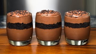 Chocolate mousse with Oreo | No-bake chocolate mousse cups