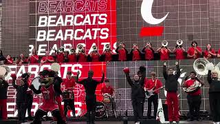 2026 Big XII Tournament Pep Rally featuring the Cincinnati Pep Band playing their fight song.