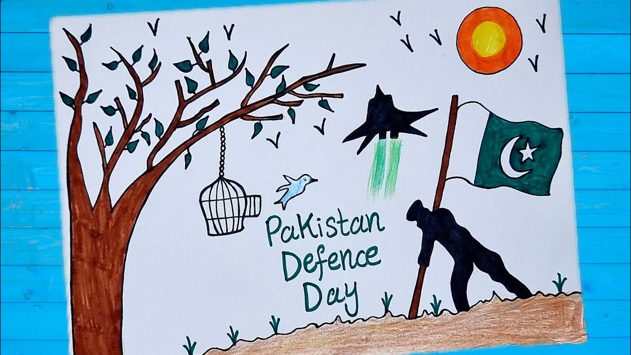Defence Day Chart //6th September Drawing //Defense Day Easy Drawing //Pakistan Defence Day Poster