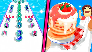Pancake Run Vs Marble Run 3D All Levels Android iOS Gameplay Walkthrough 4K Nr 1
