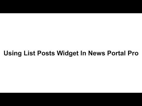 News Portal Pro List Post Widget