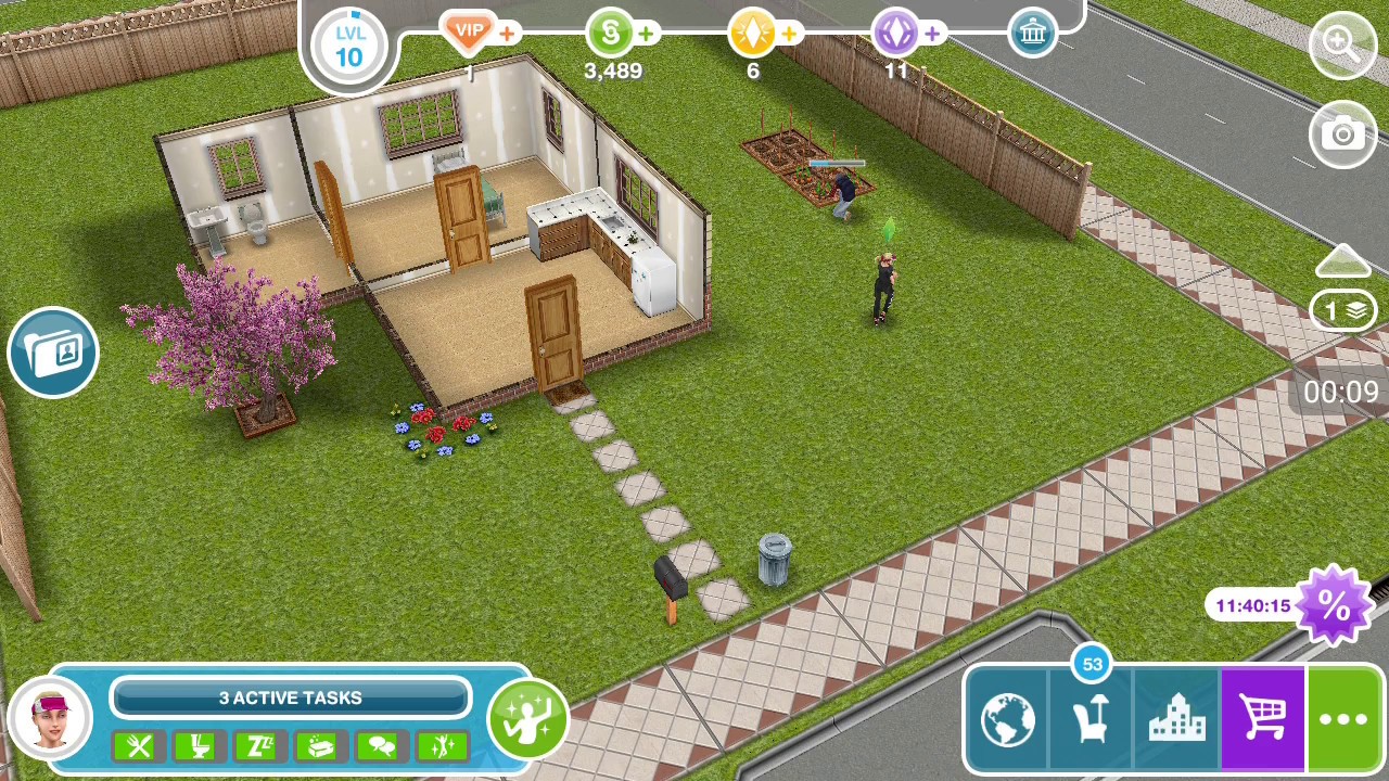 Sims freeplay go to work with low hygenie - YouTube