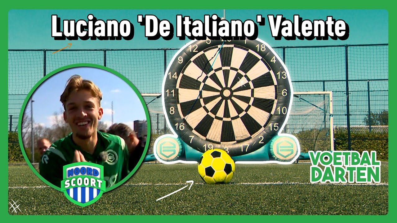 Luciano Valente kan goed voetballen, maar kan hij ook VOETBALDARTEN?
