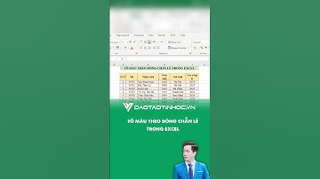 Cách tô màu theo dõng chẵn lẻ trong excel #shorts