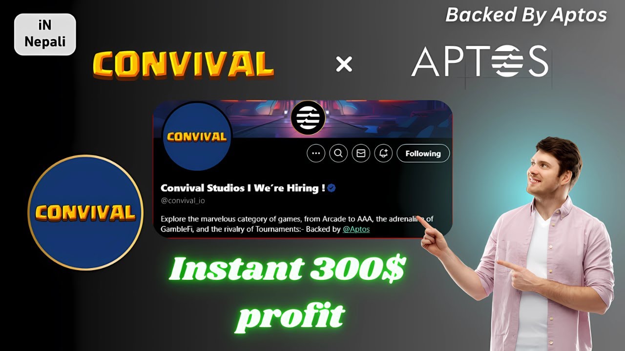 Instant Rewards on Convival: FREE NFT + 300$ 🚀 (Backed by APTOS)