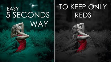 Photoshop 2021 color effect tutorial : Easy trick to isolate red