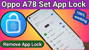 Oppo A78 set App Lock // How to set app lock