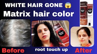 Hair Color At Home Matrix Dark Brown Color Honest Review White Hair Coverage Matrix Hair Color