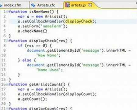 ColdFusion 8, A Quick Look at the cfAjaxProxy Tag