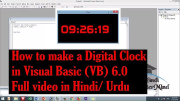 digital clock program in vb (visual basic 6) part - 1