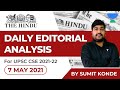 Daily Editorial Analysis from the Hindu | UPSC CSE/IAS | Sumit Konde | 7 May 2021