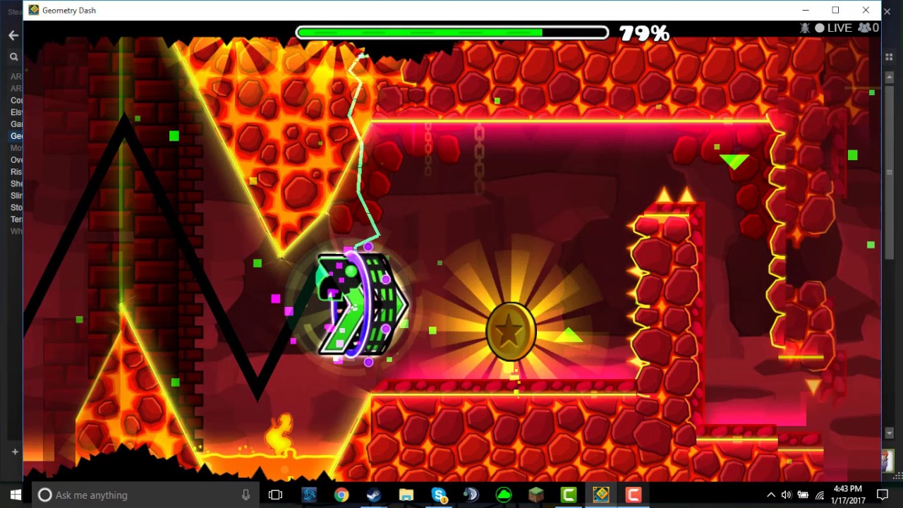 Beating Fingerdash With All 3 Coins Geometry Dash - YouTube