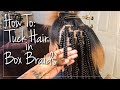 How To Tuck Hair In Box Braids + How To Tie A Knot At The End of A Braid | Box Braid Tips