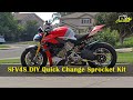 2020 Ducati Streetfighter V4 S DIY Chain and Sprocket Swap | Superlite Quick Change Kit