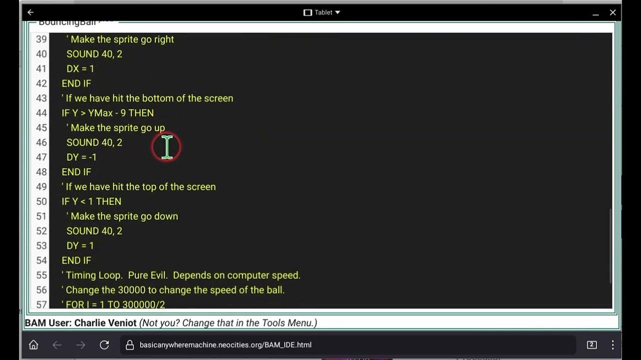 BASIC Anywhere Machine and Android why are the BAM menus not showing