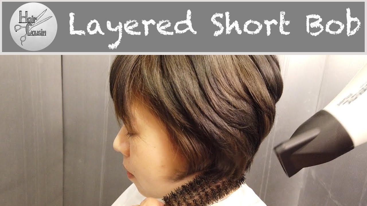 SHORT BOB Haircut | How to cut LAYERED SHORT BOB with bangs | 5 tips + 6 key points | 精靈系短髮 | 瀏海短髮 |