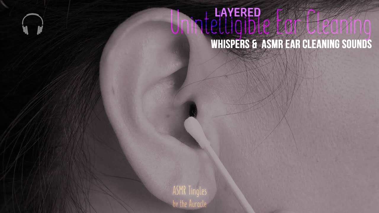 Softest tingly [ASMR] ★ Unintelligible Ear Cleaning ★ [whispers] [gibberish] [Binaural] [layered]