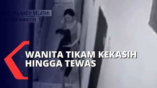 Terekam CCTV! Selebgram di Makassar Ditikam Pasangan Wanitanya Hingga Tewas