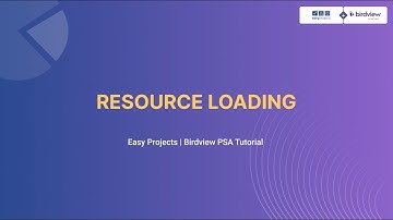 Resource Loading | Birdview & Easy Projects Tutorial