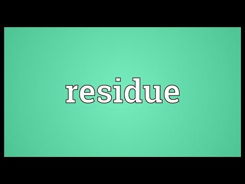 Residue Meaning