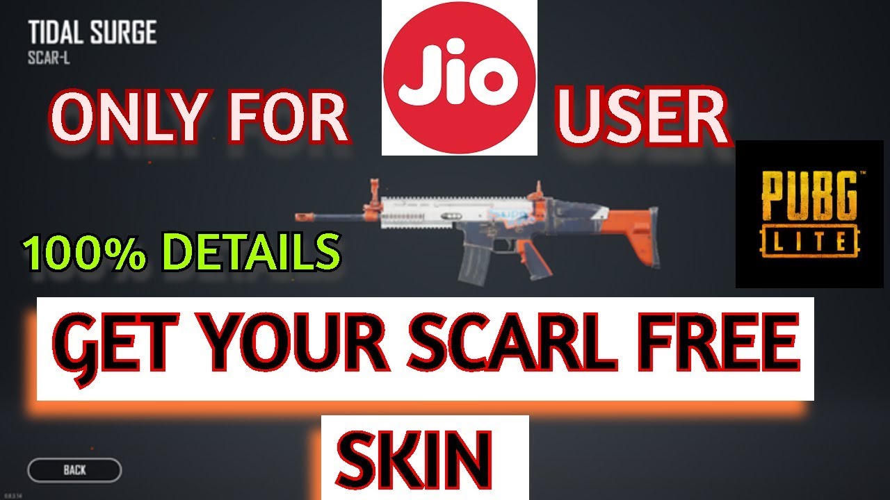 How To Get Free Scarl Skin Pubg Pc Lite Only Fro Jio User Jio User Jindabaad Youtube