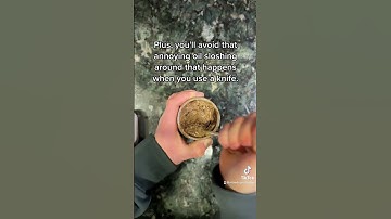 Stop Using a Knife to Stir Natural Nut Butter #kitchenhacks #nutbutter